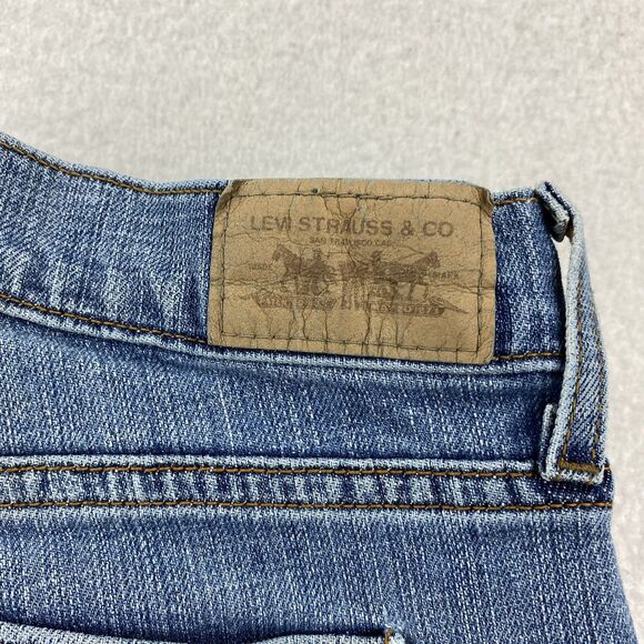 Levis Boot Cut Jeans Womens 10S Blue 515 Distressed American Western Denim Pants - Picture 8 of 11